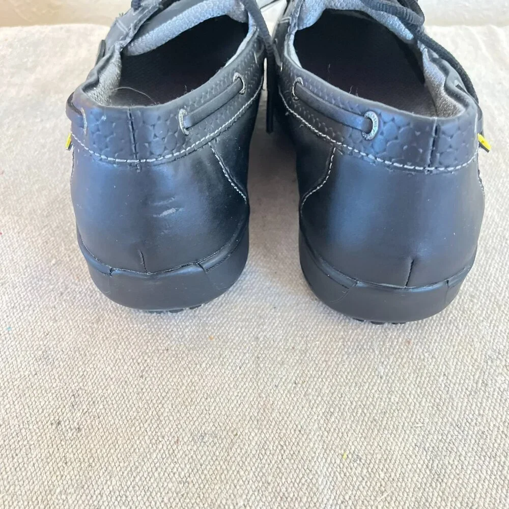 TopCrews Woman's Black Leather Work Slip-Resistant Shoes Sz 10 - Picture 5 of 13